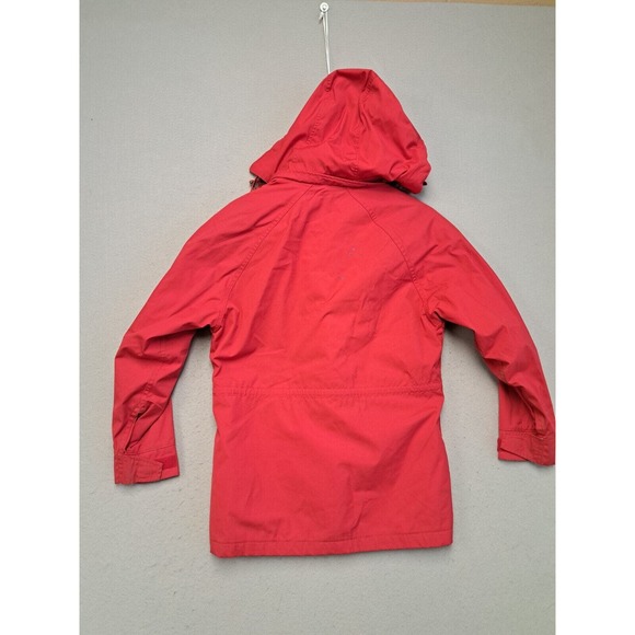 Vtg 80s WOOLRICH Wool Plaid Lined Red RAIN JACKET Windbreaker Coat Sz L - Picture 8 of 9